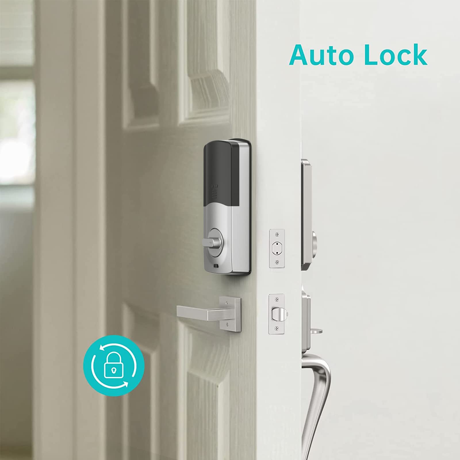 WiFi Smart Locks Deadbolt with Keypad, Hornbill Keyless Entry Digital Front Door Lock with Gateway Hub, Bluetooth Electronic Touchscreen Auto Code Lock Work with Alexa,Free App Control for Home Office