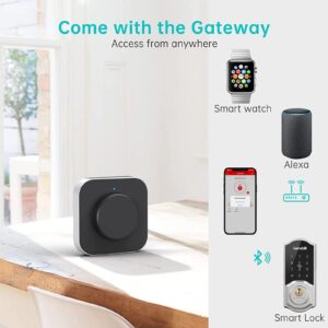 WiFi Smart Locks Deadbolt with Keypad, Hornbill Keyless Entry Digital Front Door Lock with Gateway Hub, Bluetooth Electronic Touchscreen Auto Code Lock Work with Alexa,Free App Control for Home Office