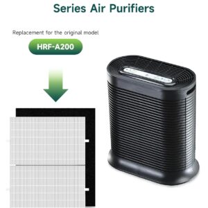 HPA200 Replacement Filter R Compatible with Honeywell Air Purifier 200 Series, 2 H13 True HEPA Filters with 4 Pre-Cut Carbon Filters, Part# HRF-ARVP200