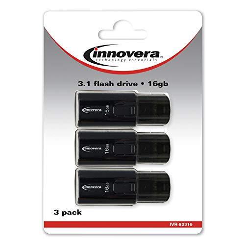 Innovera 82316 16 GB USB 3.0 Flash Drive (3/Pack)