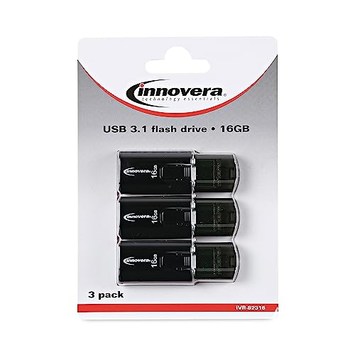 Innovera 82316 16 GB USB 3.0 Flash Drive (3/Pack)