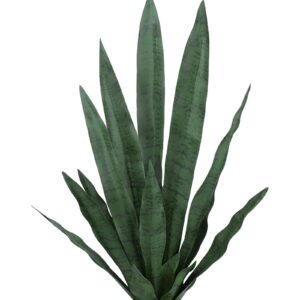 summer flower 23" snake plant artificial leaves set, 21pcs faux sansevieria plant leaf,tall fake snake plants outdoor,4 sizes for indoor home decor,office,garden,tabletop floor decorations