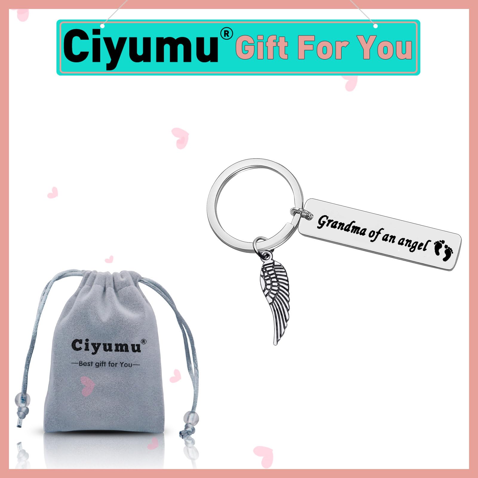 Baby Memorial Keychain Remembrance Baby Keychain in Memory of Baby Gifts for Grandma Memorial Baby Keyring Sympathy Gift Loss of Baby Gift Memorial Gifts for Loss of Infant Child Sympathy Jewelry