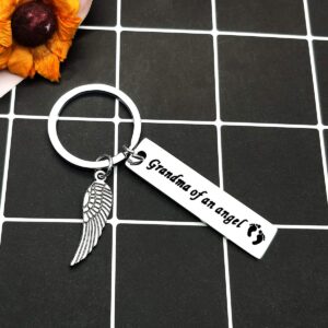 Baby Memorial Keychain Remembrance Baby Keychain in Memory of Baby Gifts for Grandma Memorial Baby Keyring Sympathy Gift Loss of Baby Gift Memorial Gifts for Loss of Infant Child Sympathy Jewelry