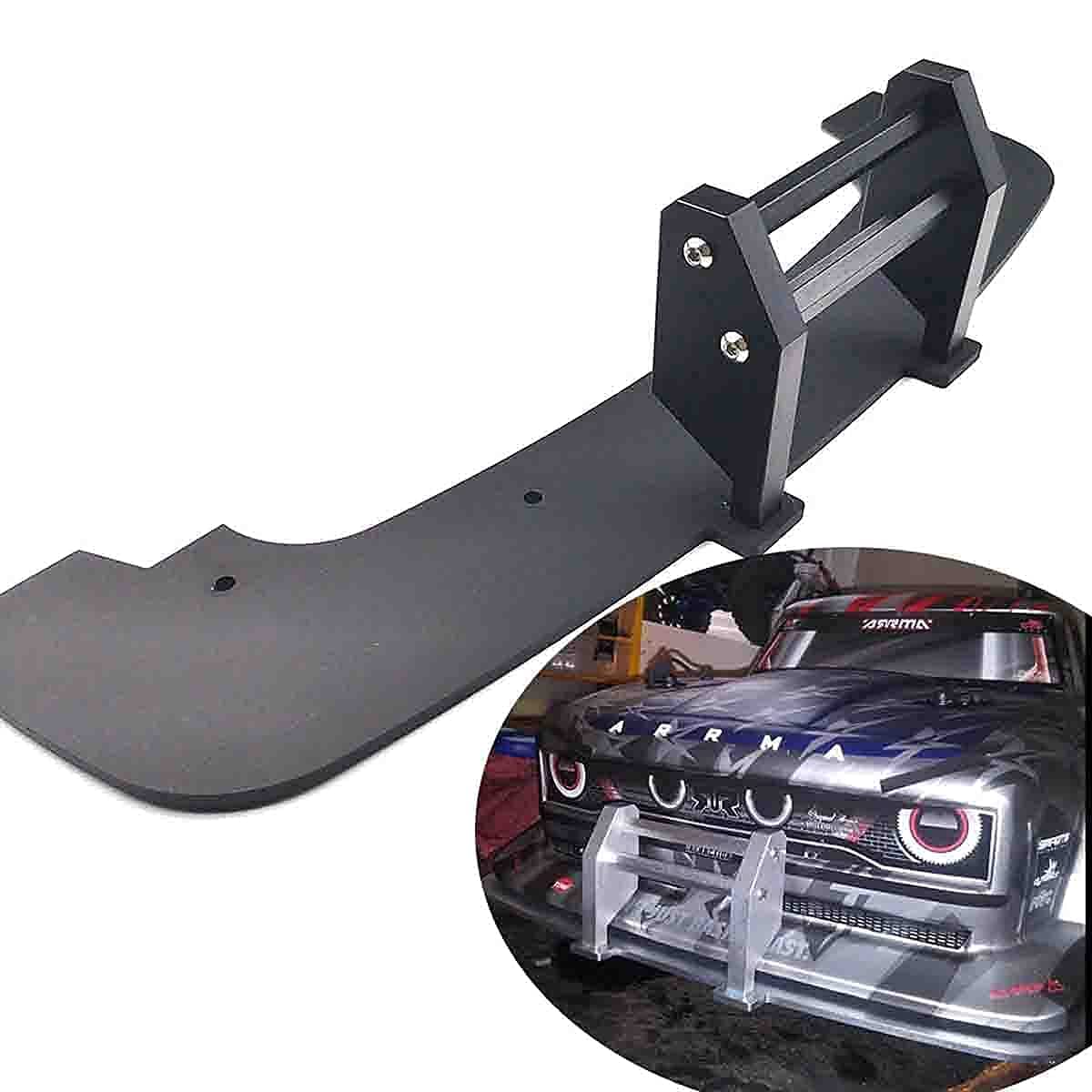 Arrma Infraction Front Bumper StupidRC Aluminum Black Anodized edition