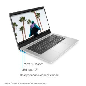 HP 2020 Flagship 14 Chromebook Laptop Computer 14" HD SVA Anti-Glare Display Intel Celeron N5000 Processor 4GB DDR4 64GB eMMC Backlit WiFi Webcam Chrome OS