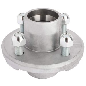 ECCPP Boat Trailer Hub Kit 4 Bolt 1-1/16 L44649 Silver Tapered Spindle Galvanized 2,000 Lbs Axle Kit