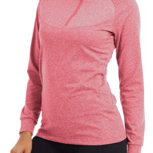 Womens Long Sleeve Workout Tops Running Shirts Women Athletic Shirts Women Golf Shirts for Women Fishing Sweatshirts Pink