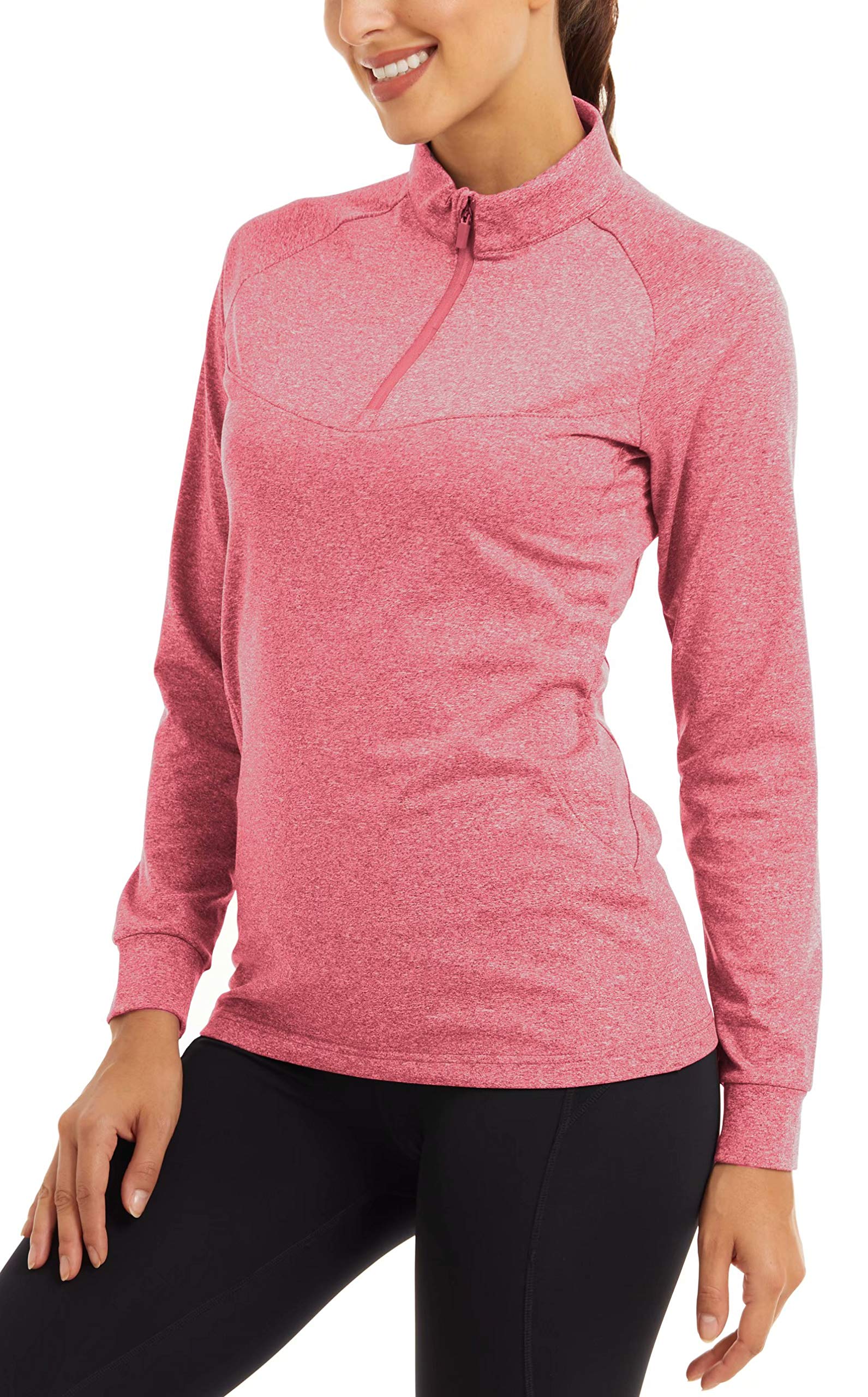 Womens Long Sleeve Workout Tops Running Shirts Women Athletic Shirts Women Golf Shirts for Women Fishing Sweatshirts Pink