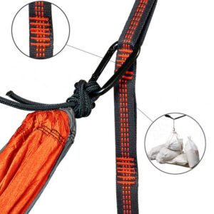 Nevis Outdoor Camping Hammock for Two People - Holds up to 500lbs - with Adjustable Tree Straps, Heavy Duty Aluminium Carabiners and Integrated Carrying Pouch. A Must-Have Camping Accessory