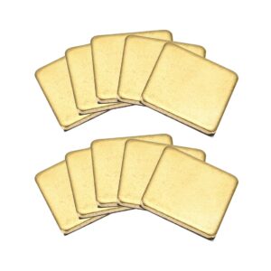 uxcell flat ic chipset thermal copper heatsink with adhesive pad for rpi,12x12x1mm 10pcs