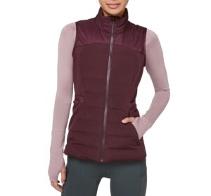 lululemon down for it all vest (dark adobe, 2)