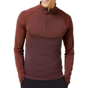 Lululemon Mens Metal Vent Tech 1/2 Zip Long Sleeve Shirt (Magma/Sequoia, XXL)