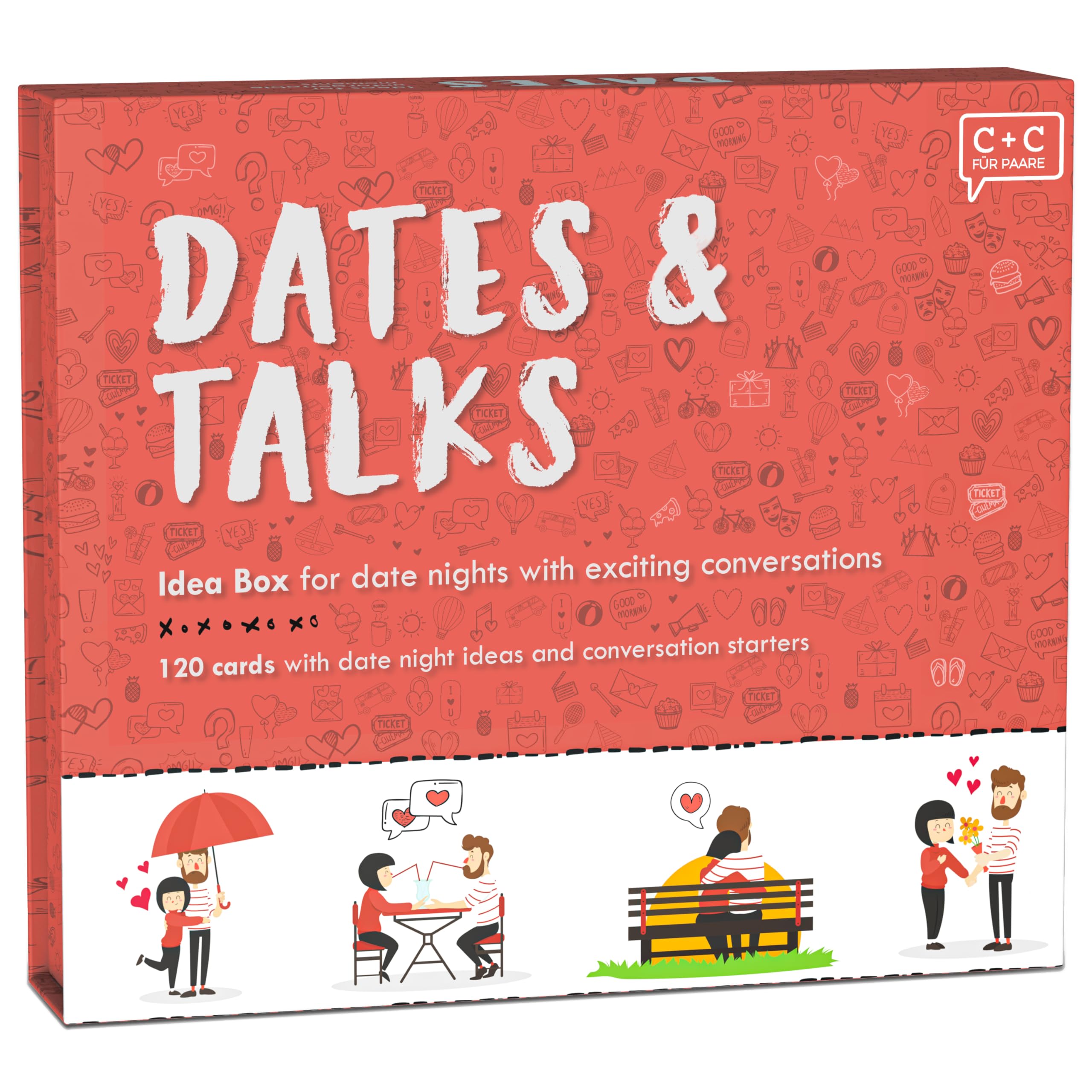 The Perfect Couples Gift for Anniversary, Valentines Day, Christmas, Wedding or Birthday - For Partner, Husband, Wife, Him, Her, Men, Women - Over 100 Date Night Ideas and Question Cards!