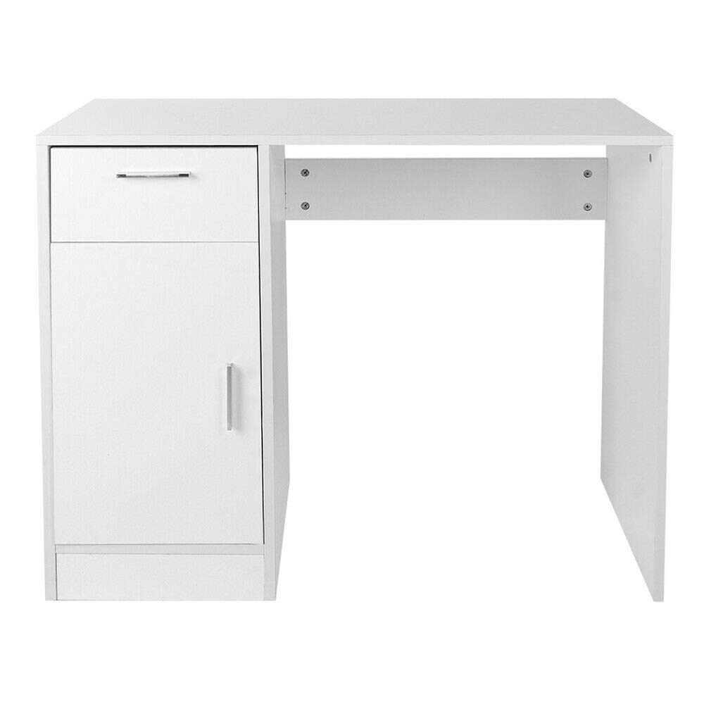 Thaweesuk Shop White Computer Desk PC Laptop Table Study Workstation Home Office w/Drawer Furniture New Particle Board 35.4" L x 15.74" W x 29.5" H