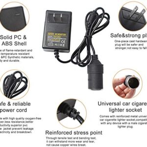 BYGD AC to DC Converter, 100V ~ 240V to 12V 2A 24W, Car Cigarette Lighter Socket AC/DC Power Supply Adapter Transformer for Low-Power Car Devices, Car