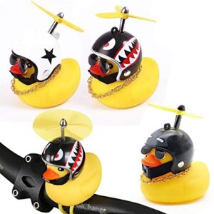 brezze letter rubber duck helmet, bike horn bell car decoration bicycle horn party supplies (3 pack)