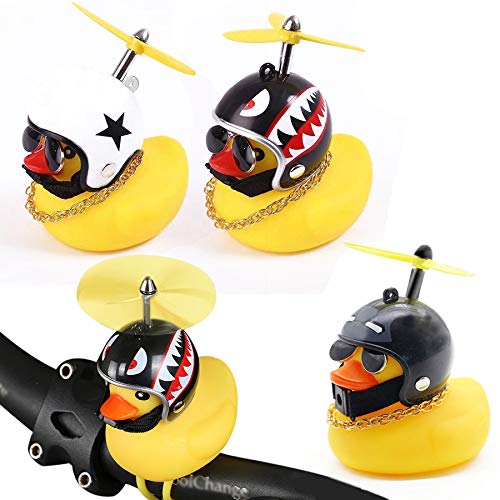 Brezze Letter Rubber Duck Helmet, Bike Horn Bell Car Decoration Bicycle Horn Party Supplies (3 Pack)