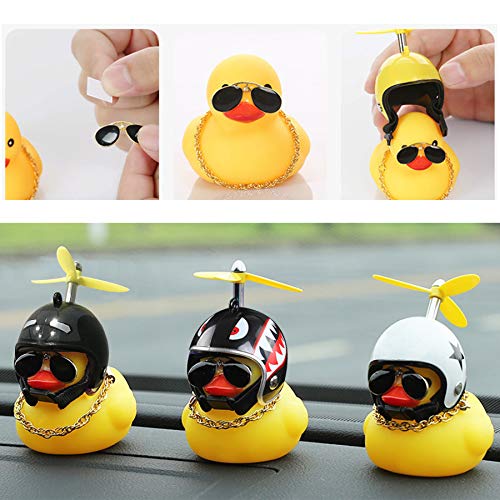 Brezze Letter Rubber Duck Helmet, Bike Horn Bell Car Decoration Bicycle Horn Party Supplies (3 Pack)