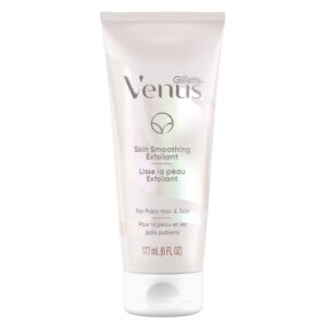 gillette venus intimate grooming skin-smoothing exfoliant preshave for bikini pubic hair and skin, 6 oz