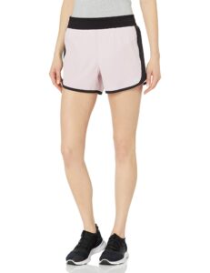 amazon essentials women's 4" stretch woven running short, pale pink, x-large