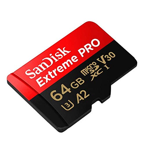 SanDisk 64GB Micro SDXC Memory Card Extreme Pro (2 Pack) Works with GoPro Hero 9 Black Action Camera U3 V30 4K Class 10 (SDSQXCY-064G-GN6MA) Bundle with 1 Everything But Stromboli TF & SD Card Reader