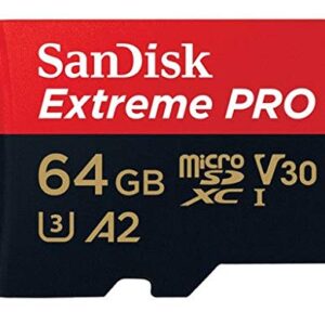 SanDisk 64GB Micro SDXC Memory Card Extreme Pro (2 Pack) Works with GoPro Hero 9 Black Action Camera U3 V30 4K Class 10 (SDSQXCY-064G-GN6MA) Bundle with 1 Everything But Stromboli TF & SD Card Reader