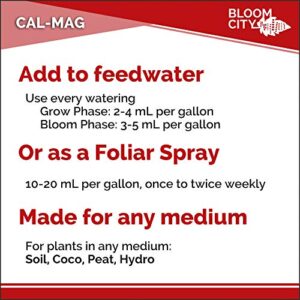 Bloom City Professional Grade Ultra Pure Cal-Mag Growing Fertilizer, 1/2 Pint (8 oz)