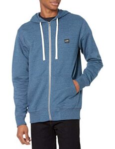 billabong mens classic premium full zip fleece hoodie hooded sweatshirt, dark royal, medium us
