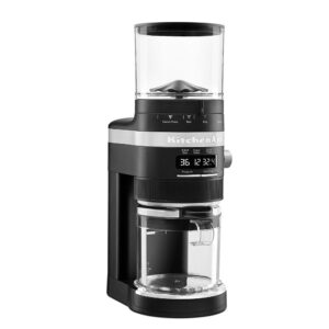 kitchenaid burr coffee grinder - kcg8433 - black matte, 10 oz