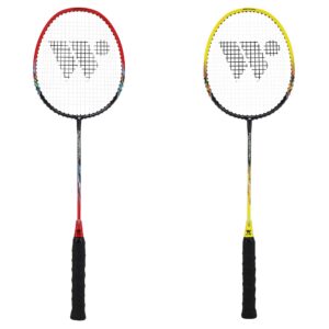 wish fusiontec 917 – badminton racket and case – includes 1 badminton racket and 1 badminton bag – excellent badminton grip – great for competitive badminton games, yellow