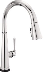 delta faucet emmeline touch kitchen faucet chrome, chrome kitchen faucets with pull down sprayer, kitchen sink faucet, touch faucet, delta touch2o technology, lumicoat chrome 9182t-pr-dst