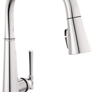 Delta Faucet Emmeline Touch Kitchen Faucet Chrome, Chrome Kitchen Faucets with Pull Down Sprayer, Kitchen Sink Faucet, Touch Faucet, Delta Touch2O Technology, Lumicoat Chrome 9182T-PR-DST