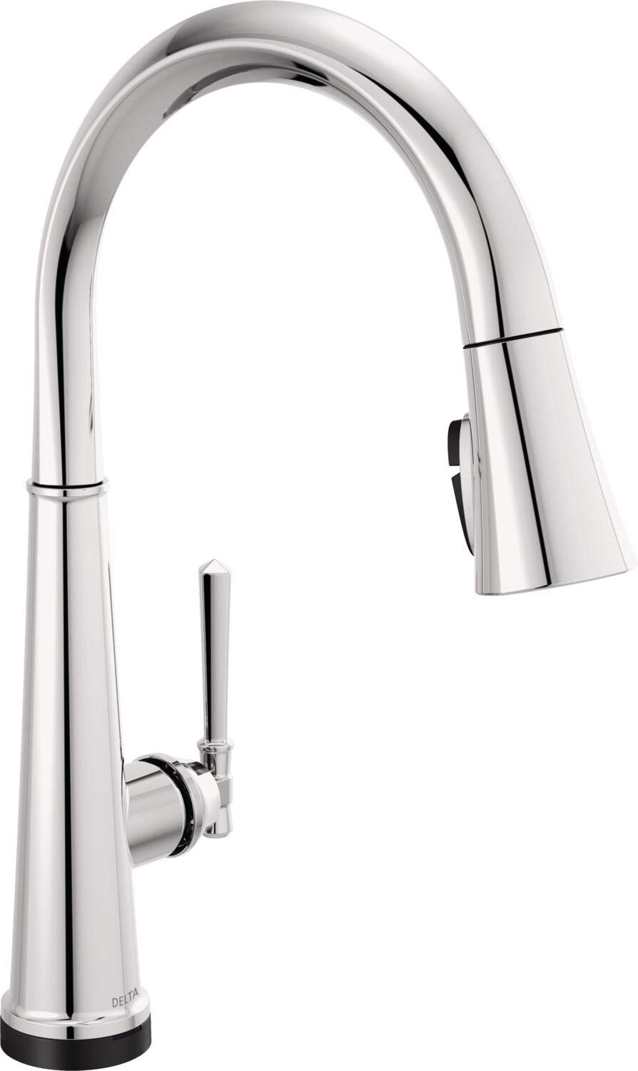 Delta Faucet Emmeline Touch Kitchen Faucet Chrome, Chrome Kitchen Faucets with Pull Down Sprayer, Kitchen Sink Faucet, Touch Faucet, Delta Touch2O Technology, Lumicoat Chrome 9182T-PR-DST