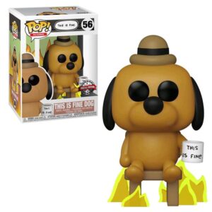 funko this is fine dog pop! vinyl figure - entertainment earth exclusive