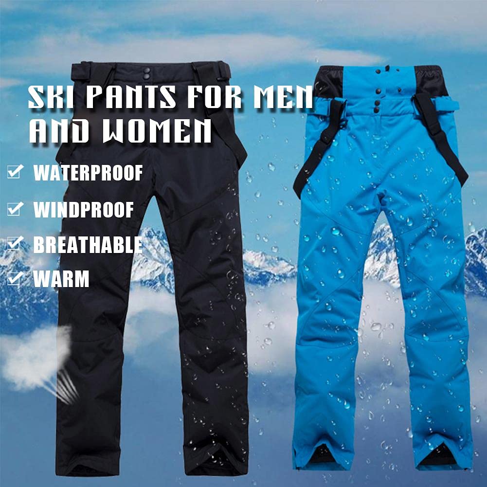 Women's Detachable Ski Bib Pants Ladies Outdoor Windproof Waterproof Snow Pants Waterproof and Breathable,style4 S