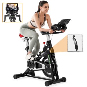spin bike smart excersize stationary bikes for home with screen magnetic resistance indoor cycling 260lb capacity