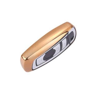 Xotic Tech Gold Soft TPU Key Fob Shell Skin Cover, Compatible with BMW 1 2 3 5 6 7 Series X1 X3 X4 X5 X6 M Models GT3 GT5 F12 F20 F21 F22 F25 F30 F31 GT3 GT5 Z4 Smart Keyless Entry Key