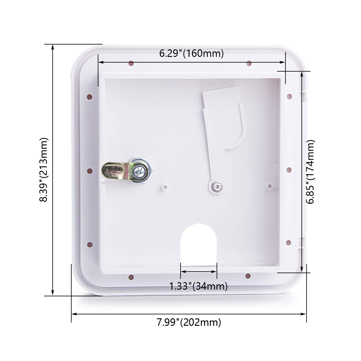 LCGP RV Trailer Electric Power Cord Cable Door Compartment Lock with 2 Keys W 7.99 inch, H 8.39 inch