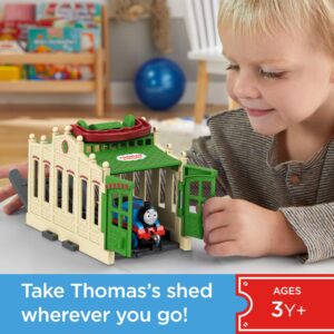 Thomas & Friends Connect & Go Thomas Shed, Push-Along Train Engine with take-Along Storage shed for Preschool Kids Ages 3 Years and up