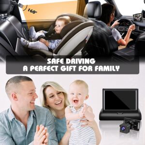 Baby Mirror for Car-Back Seat Baby Car Camera with Night Vision,View Infant in Rear Facing Seat with 4.3 Inch HD Display,Not Need to Turn Around,Observe The Baby's Every Move at Any Time while Driving