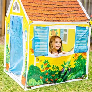 Melissa & Doug Cozy Cottage Fabric Play Tent and Storage Tote