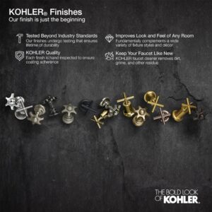 KOHLER T97328-4-2MB Purist Floor-Mount Bath Filler Trim with Handshower, Single Lever Handle Bathtub Faucet, 1.75 GPM Handshower, Vibrant Brushed Moderne Brass