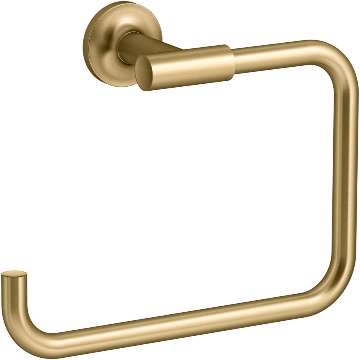 KOHLER 14441-2MB Purist Towel Ring, Wall-Mount Towel Ring, Bathroom Towel Holder, Vibrant Brushed Moderne Brass