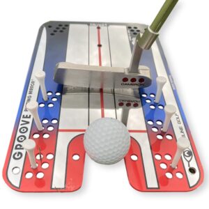 eyeline golf patented putting mirror training aid - portable putting trainer for games drills, as seen on pga tour, made in usa, use outdoors or indoors