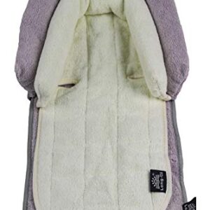 Long-Ci 2-in-1 Baby Insert Cushion Pad with Head Neck Body Support Pillow in Plush Terry for Newborn (Pink Beige)