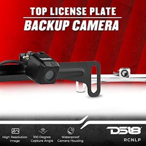 DS18 RCNLP/BK Black License Plate Backup Camera, Parking Guide, Waterproof, LED Night Vision, Full Color Reverse Camera for Car - Back Up Camera for Car, Trucks, SUV, Etc.