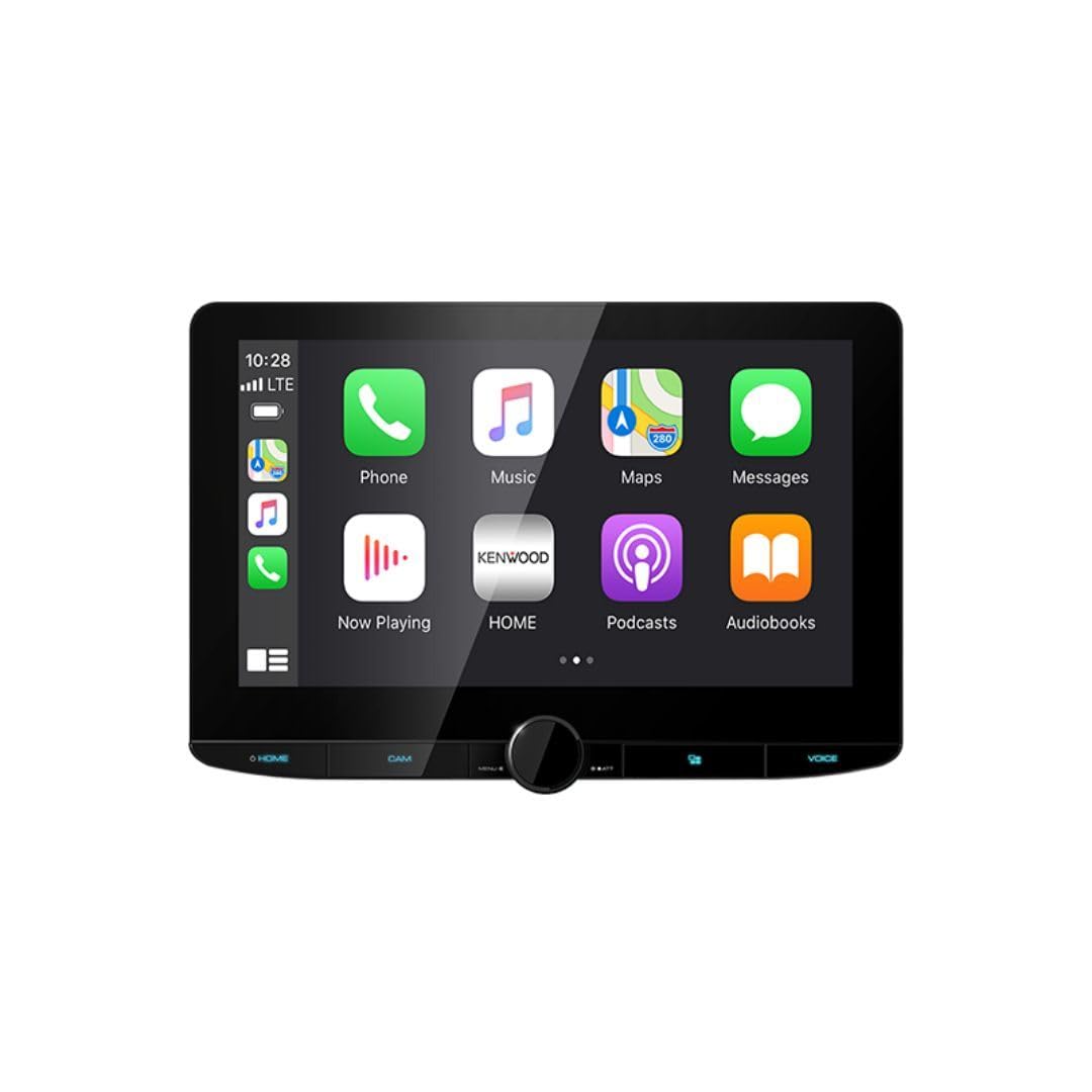 KENWOOD eXcelon Reference DMX1057XR 10.1" Digital Multimedia Bluetooth Car Stereo with USB, 10.1" Floating Touchscreen HD Display, AM/FM HD Radio, Double DIN, Apple CarPlay or Android Auto, SiriusXM