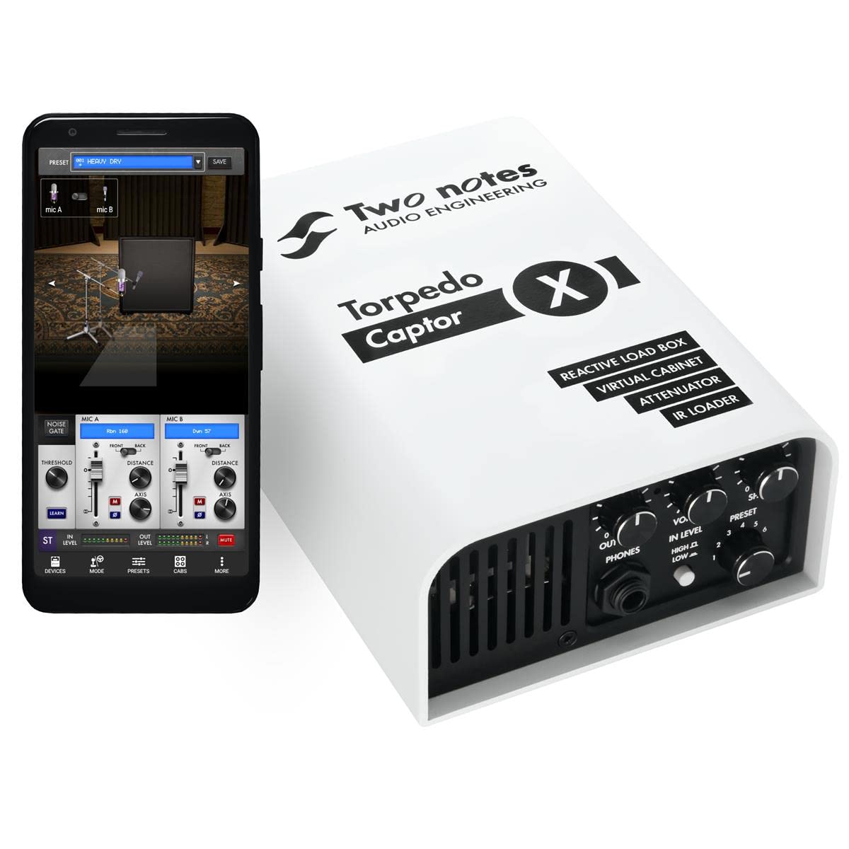 Two Notes Torpedo Captor X Reactive Loadbox DI and Attenuator - 16-ohm