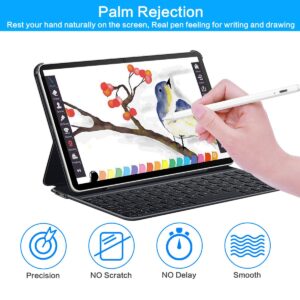 Stylus Pen for Apple iPad Pencil - Pen for iPad 10th 9th 8th 7th 6th Gen Palm Rejection for Apple Pencil 2nd Generation Compatible 2018-2022 iPad Mini 6th 5th Air 5th 4th 3rd iPad Pro 11-12.9 Inch